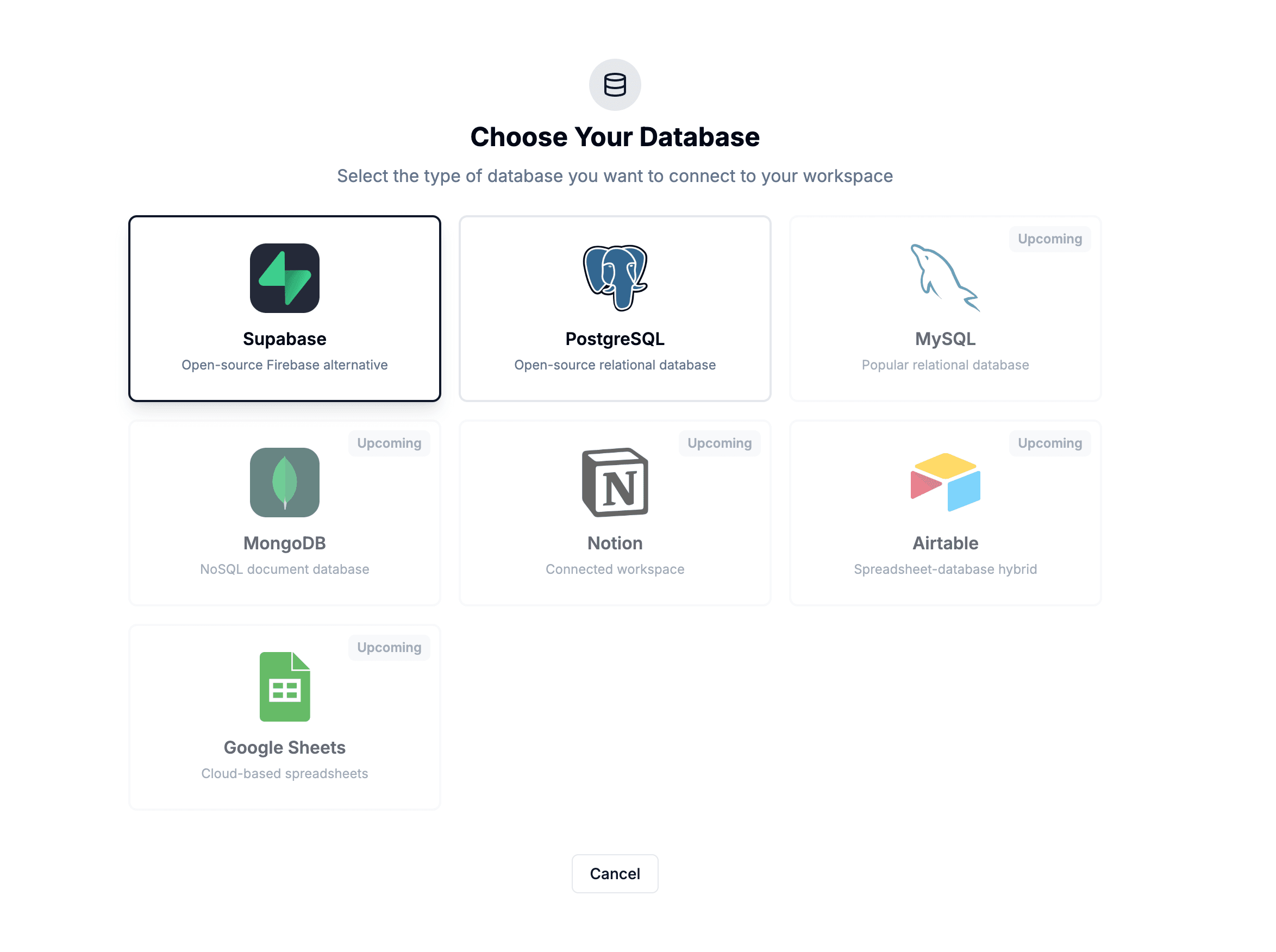Selecting a database connection inside Vibe